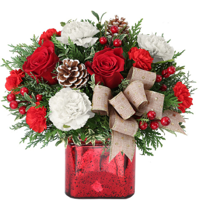 Purest Intentions Xmas Flowers in Vase