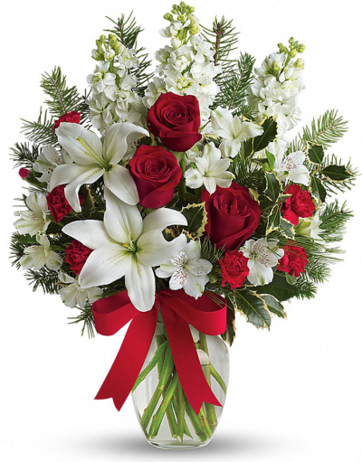 ​White Christmas Flowers Send to Manila