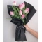 10 Pcs Pink Tulips a Bouquet